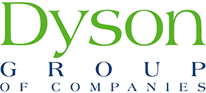Dyson Group of Companies logo featuring green text with "Dyson" in large letters above "GROUP OF COMPANIES" in smaller capitals, representing a corporate business entity.