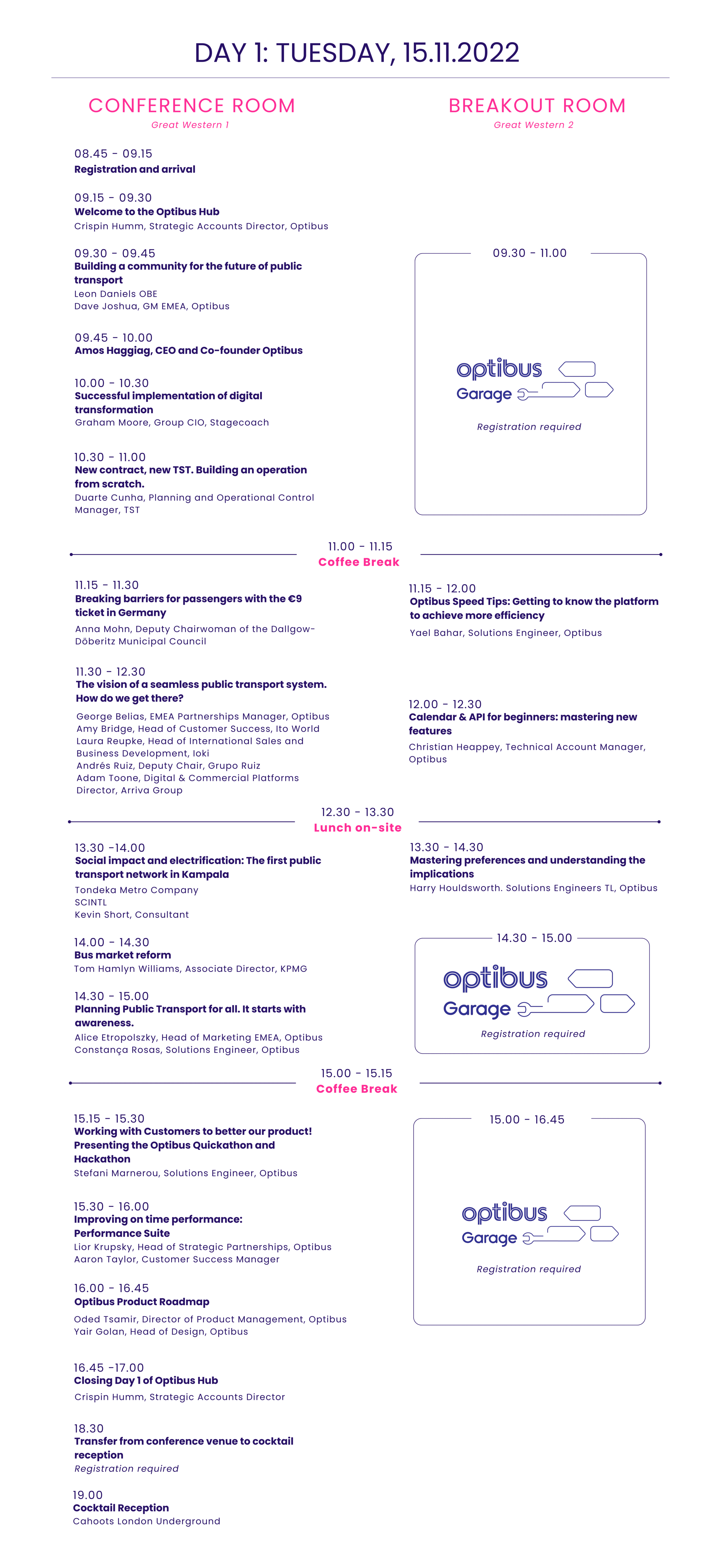 EMEA Event Agenda