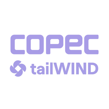 COPEC tailWIND logo featuring purple branding with a stylized wind symbol, representing integrated energy and wind power solutions.